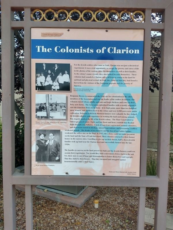 The Colonists of Clarion Marker image. Click for full size.
