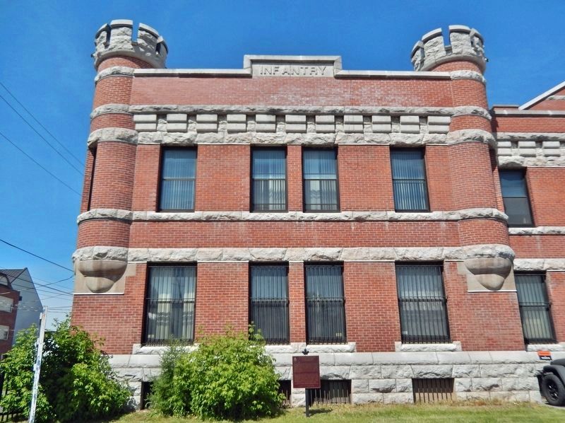 The Peterborough Armoury / Le man�ge militaire de Peterborough Marker image. Click for full size.