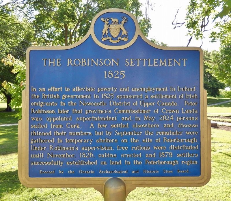 The Robinson Settlement Marker. Click for full size. The Robinson Settlement Marker image. Click for full size.