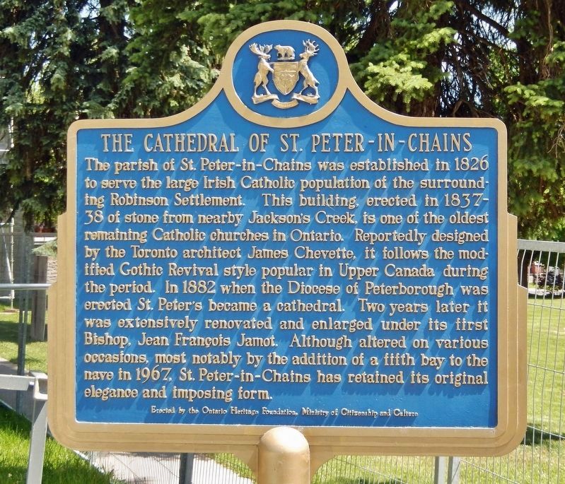 The Cathedral of St. Peter-in-Chains Marker<br>(<i>marker south side • English</i>). Click for full size. The Cathedral of St. Peter-in-Chains Marker<br>(<i>marker south side • English</i>) image. Click for full size.