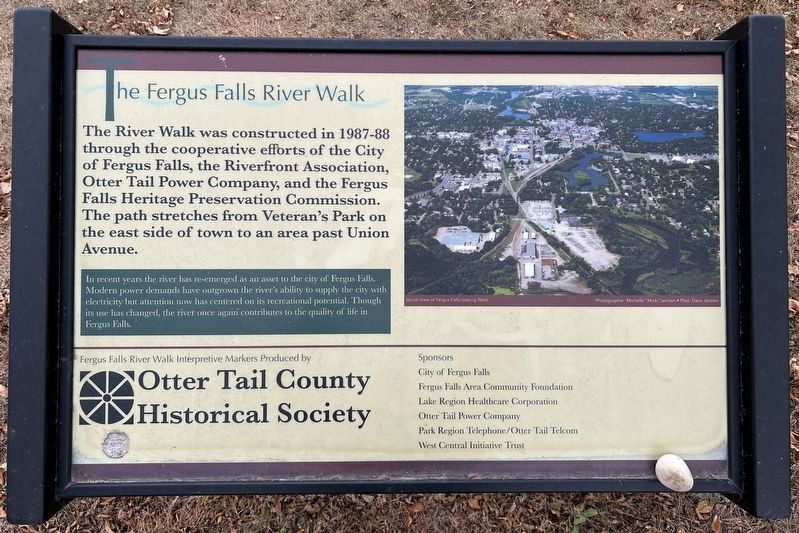 The Fergus Falls River Walk Marker image. Click for full size.
