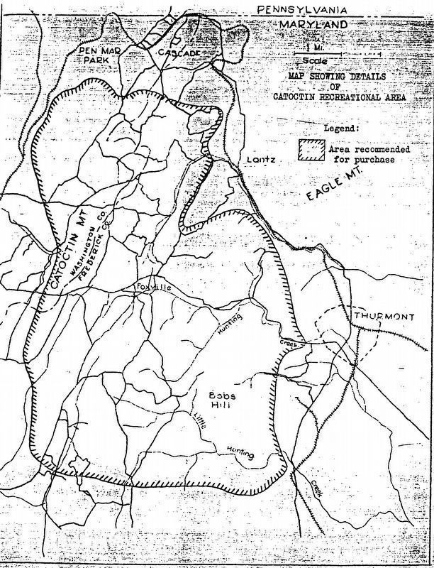 Catoctin Recreational Area Map image. Click for full size.