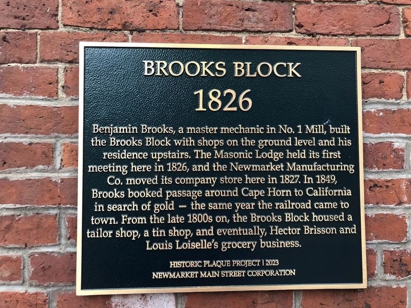 Brooks Block Marker. Click for full size. Brooks Block Marker image. Click for full size.