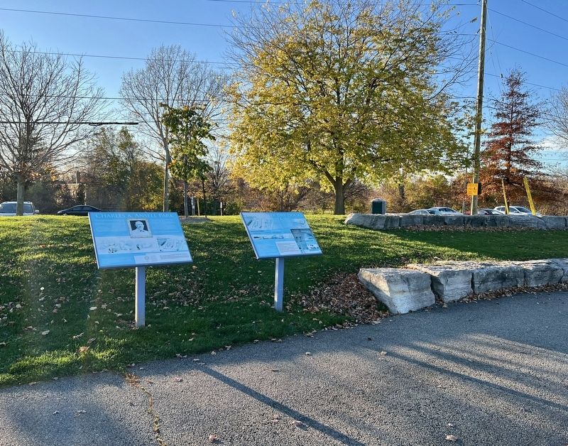 Port Weller Dry Docks Marker (centre of photo) image. Click for full size.