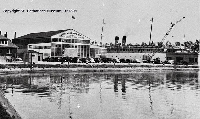 Port Weller Dry Docks, 1940s image. Click for full size.