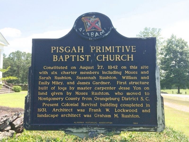 Pisgah Primitive Baptist Church Marker. Click for full size. Pisgah Primitive Baptist Church Marker image. Click for full size.