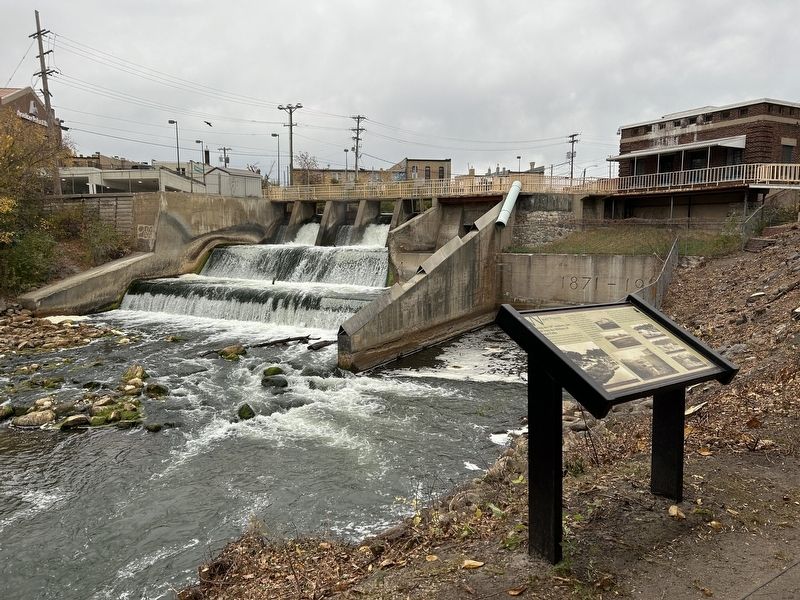 Water Power Marker & Wright's Dam image. Click for full size.
