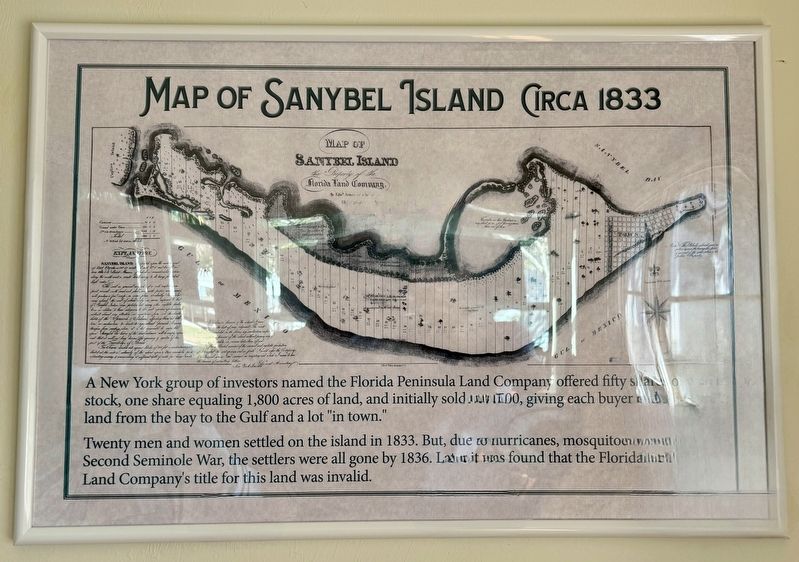 Sanibel Island Circa 1833 image. Click for full size.
