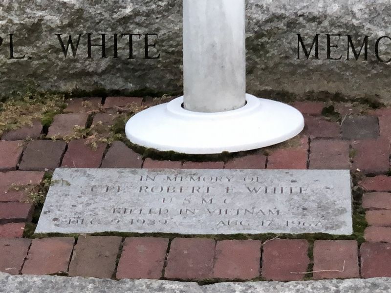 Cpl. Robert F. White Memorial Marker image. Click for full size.