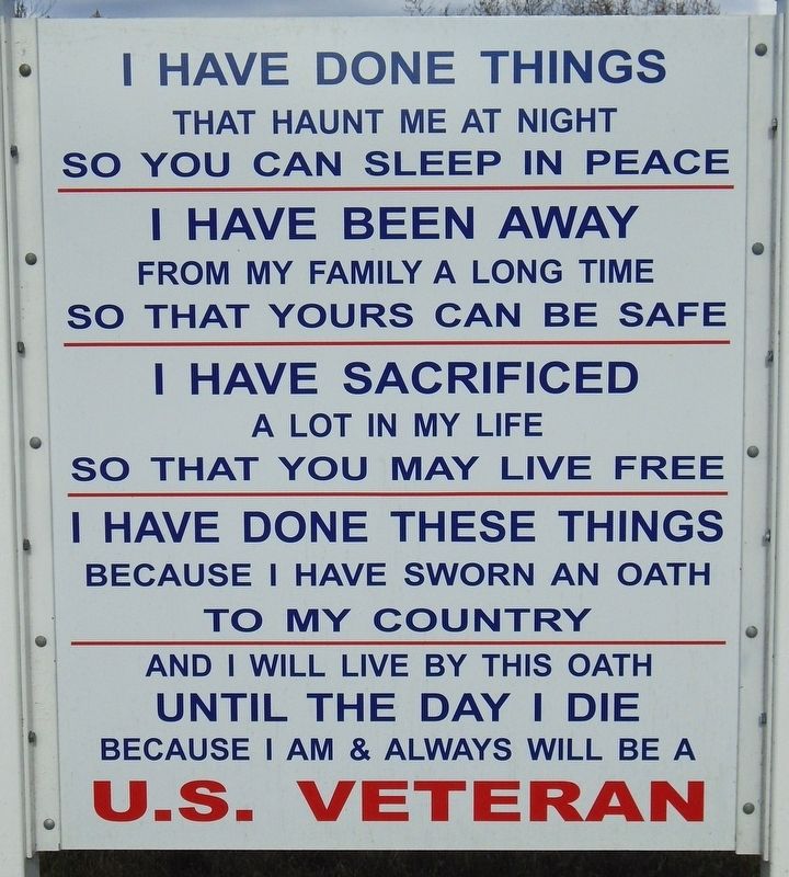 Veterans Memorial Marker image. Click for full size.