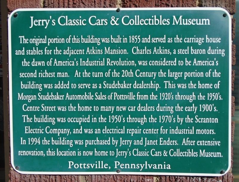 Jerry's Classic Cars & Collectibles Museum Marker image. Click for full size.