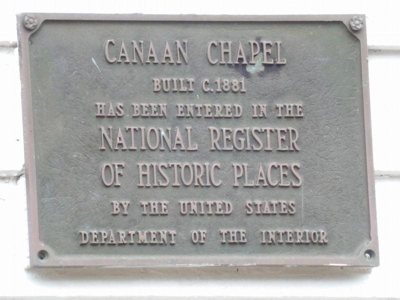 Canaan Chapel Marker image. Click for full size.
