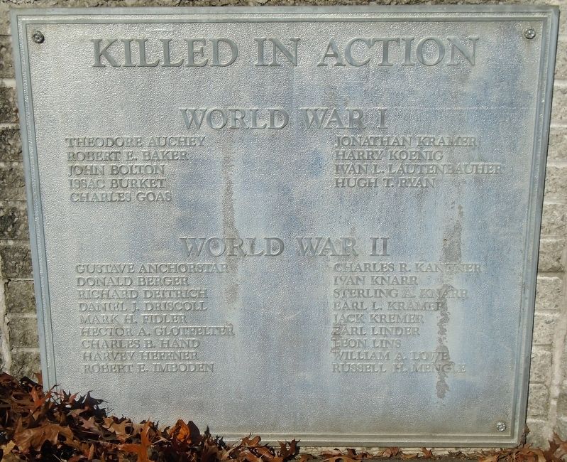 War and Veterans Memorial Honored Dead image. Click for full size.