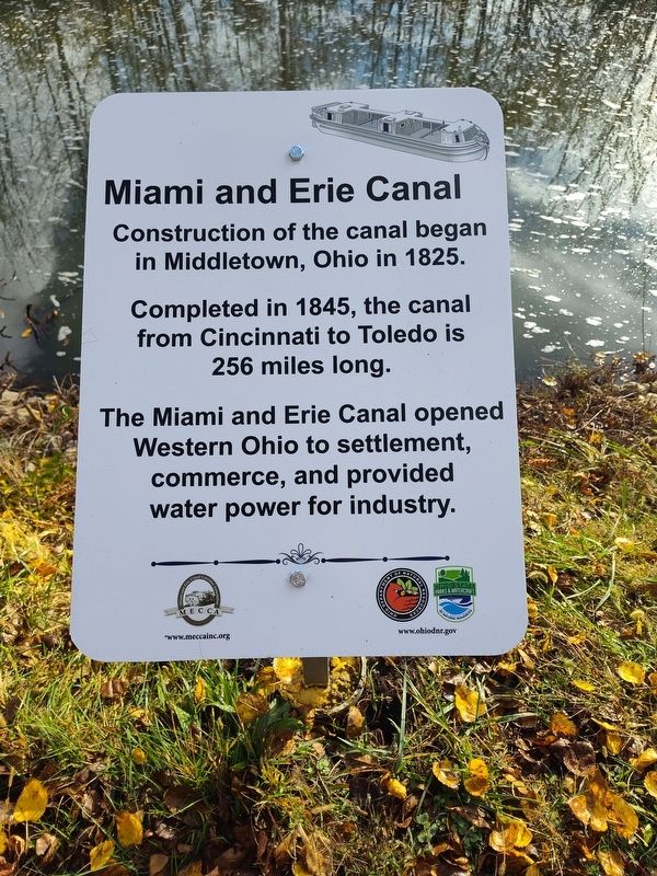Miami and Erie Canal Marker image. Click for full size.