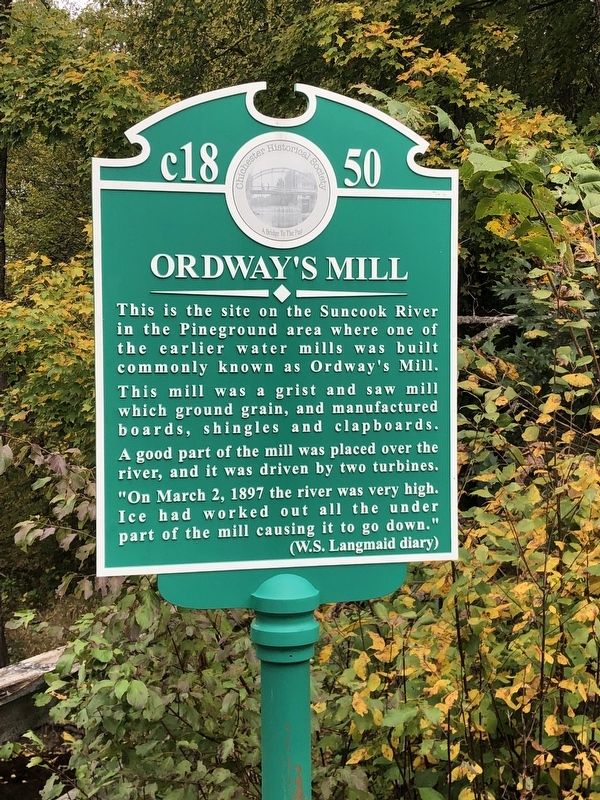 Ordway's Mill Marker. Click for full size. Ordway's Mill Marker image. Click for full size.