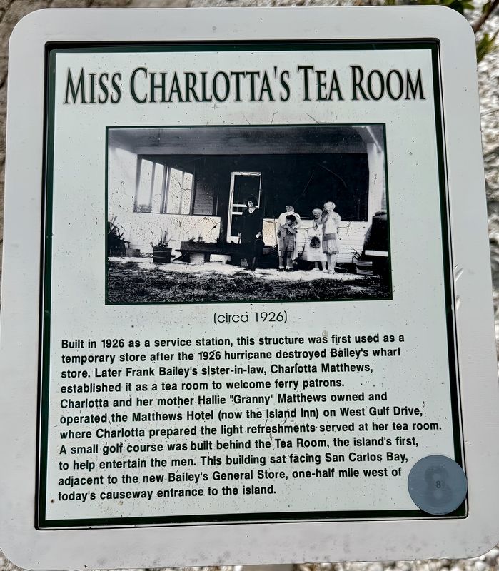 Miss Charlotta�s Tea Room Marker image. Click for full size.
