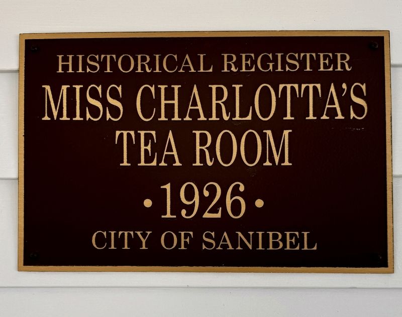 Miss Charlotta�s Tea Room, Historical Register Plaque image. Click for full size.