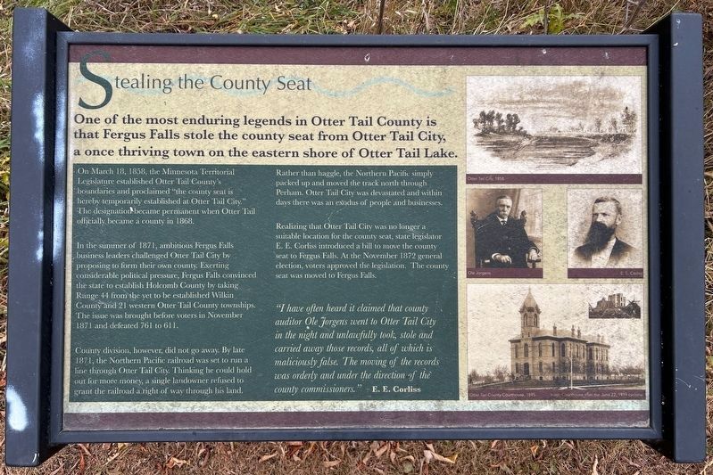 Stealing the County Seat Marker image. Click for full size.