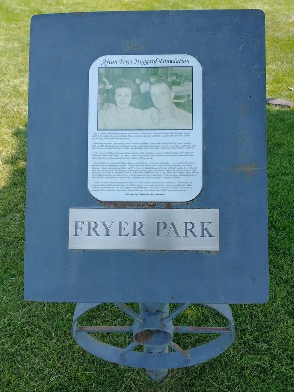 Fryer Park Marker. Click for full size. Fryer Park Marker image. Click for full size.