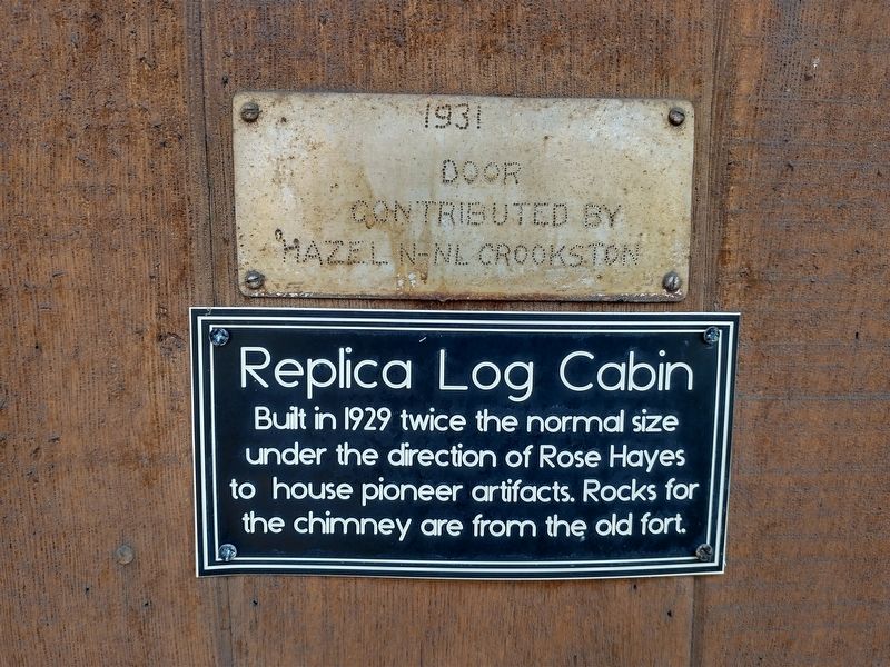 Replica Log Cabin Marker image. Click for full size.