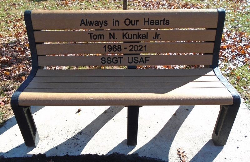 War and Veterans Memorial Kunkel Memorial Bench image. Click for full size.