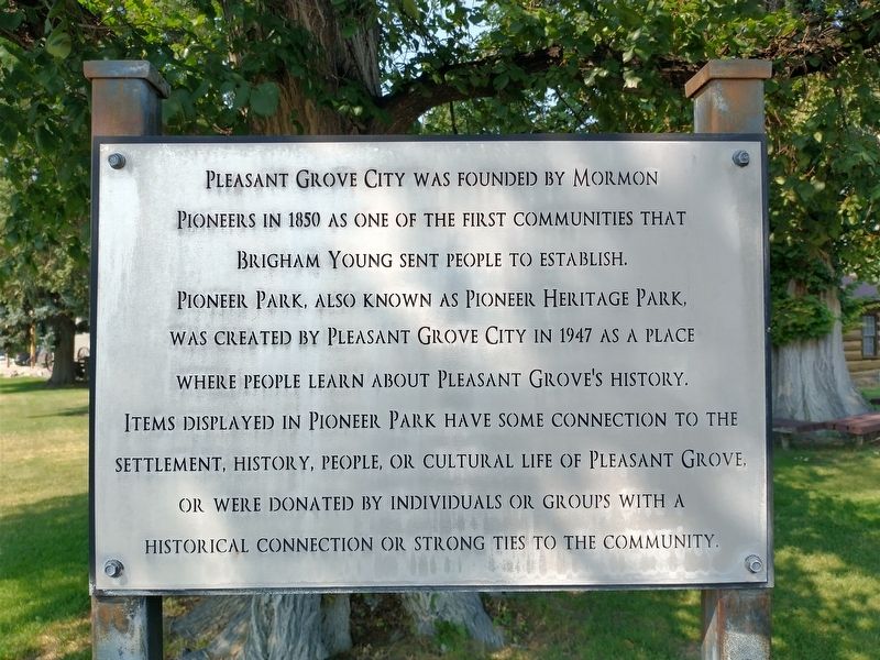 Pleasant Grove City Marker. Click for full size. Pleasant Grove City Marker image. Click for full size.