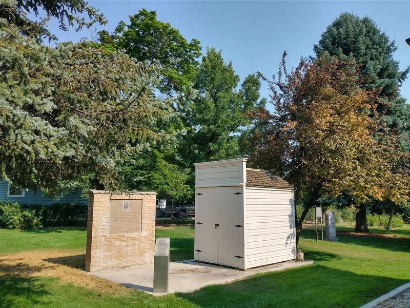 Pleasant Grove's First Fire Station Marker image. Click for full size.