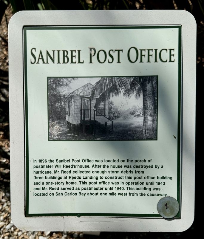 Sanibel Post Office Marker image. Click for full size.