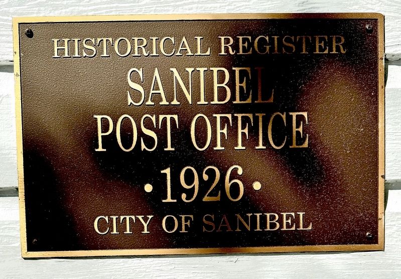 Sanibel Post Office, Historical Register Plaque image. Click for full size.
