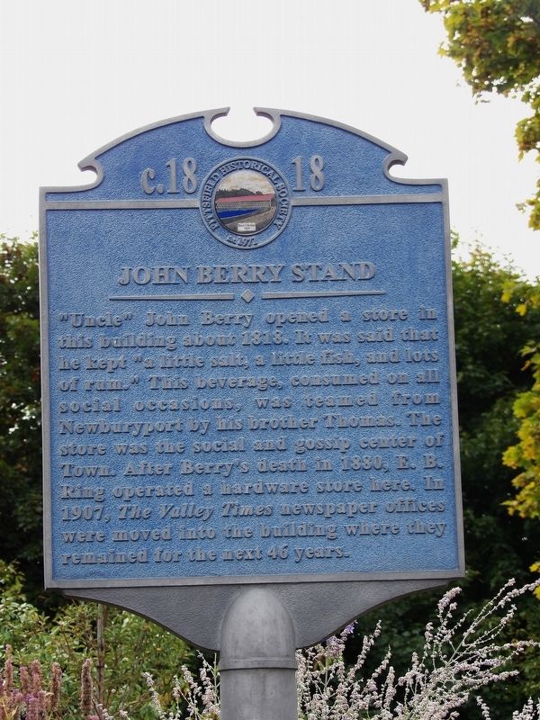 John Berry Stand Marker. Click for full size. John Berry Stand Marker image. Click for full size.