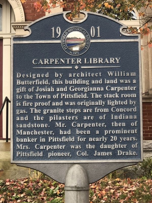 Carpenter Library Marker image. Click for full size.