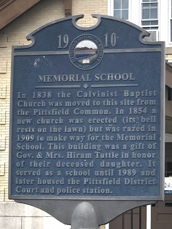 Memorial School Marker. Click for full size. Memorial School Marker image. Click for full size.