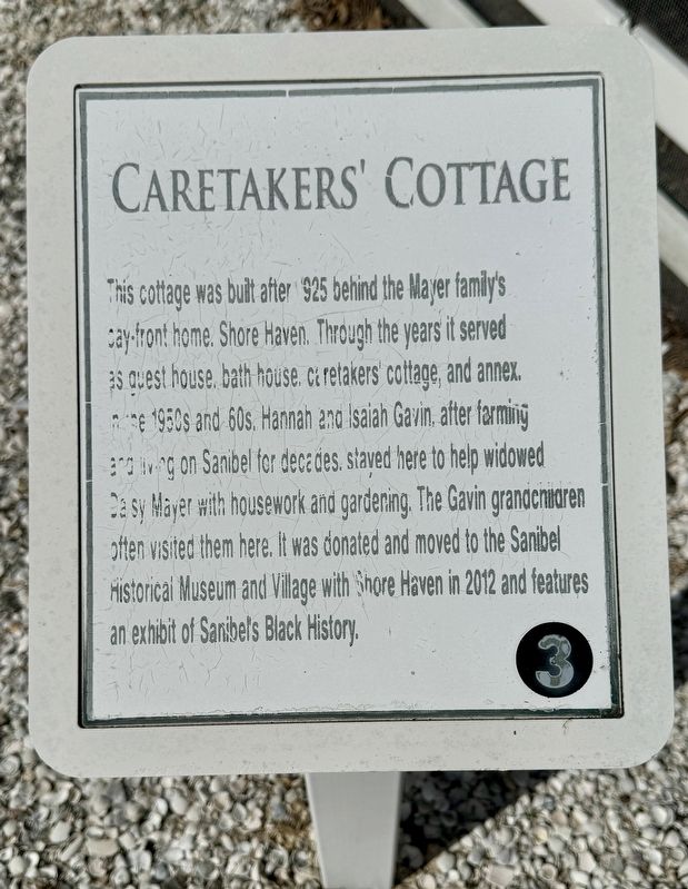 Caretakers� Cottage Marker image. Click for full size.