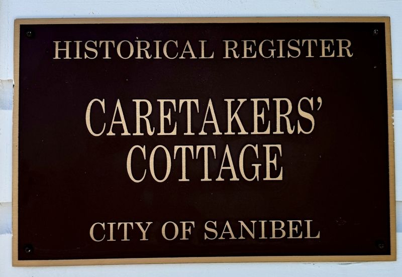 Caretakers� Cottage, Historical Register Plaque image. Click for full size.