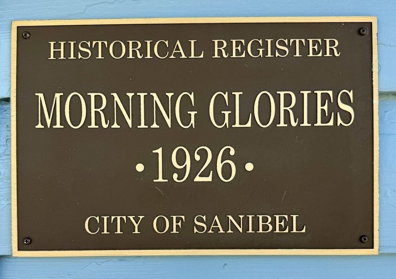 Morning Glories, Historical Register Plaque image. Click for full size.
