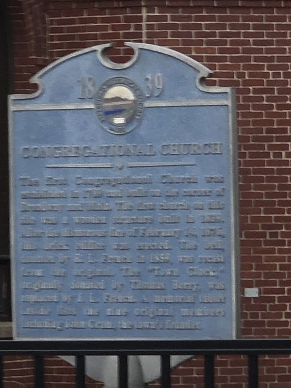 Congregational Church Marker. Click for full size. Congregational Church Marker image. Click for full size.