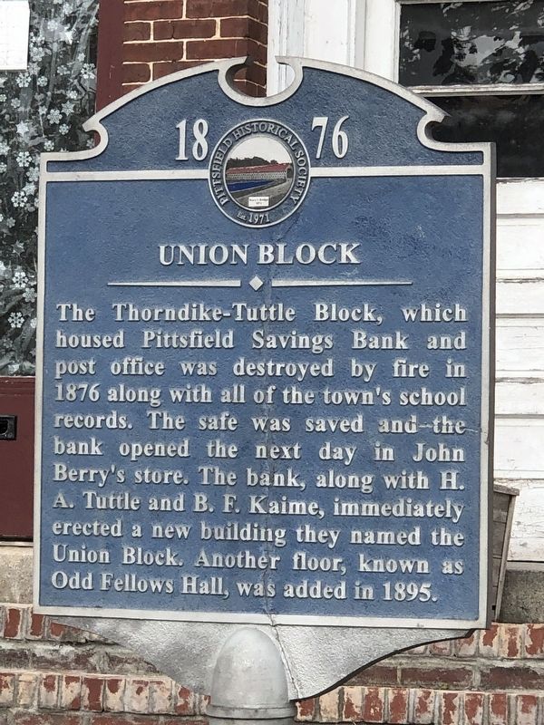Union Block Marker. Click for full size. Union Block Marker image. Click for full size.