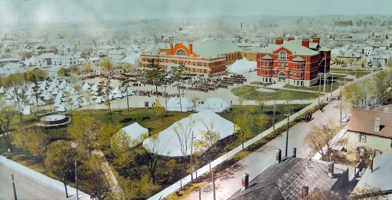 Marker detail: Central Park & 57th Regiment image. Click for full size.