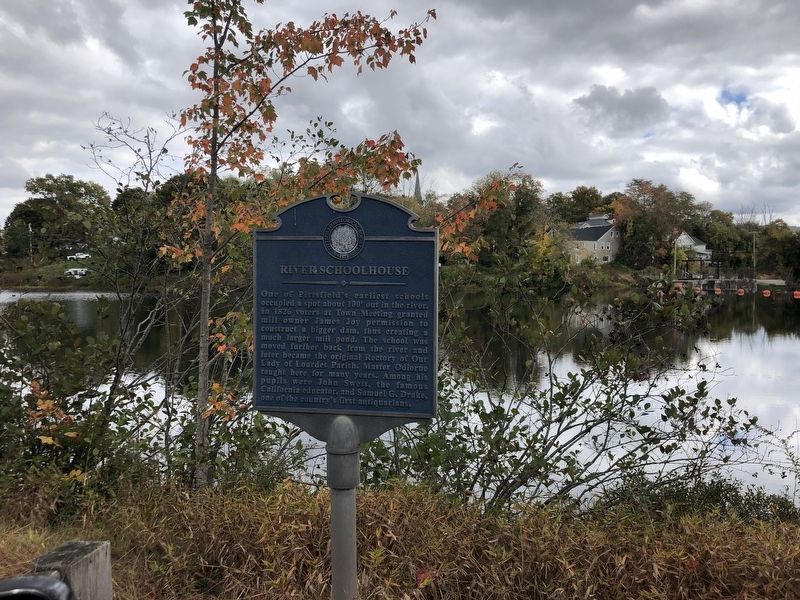 River Schoolhouse Marker. Click for full size. River Schoolhouse Marker image. Click for full size.
