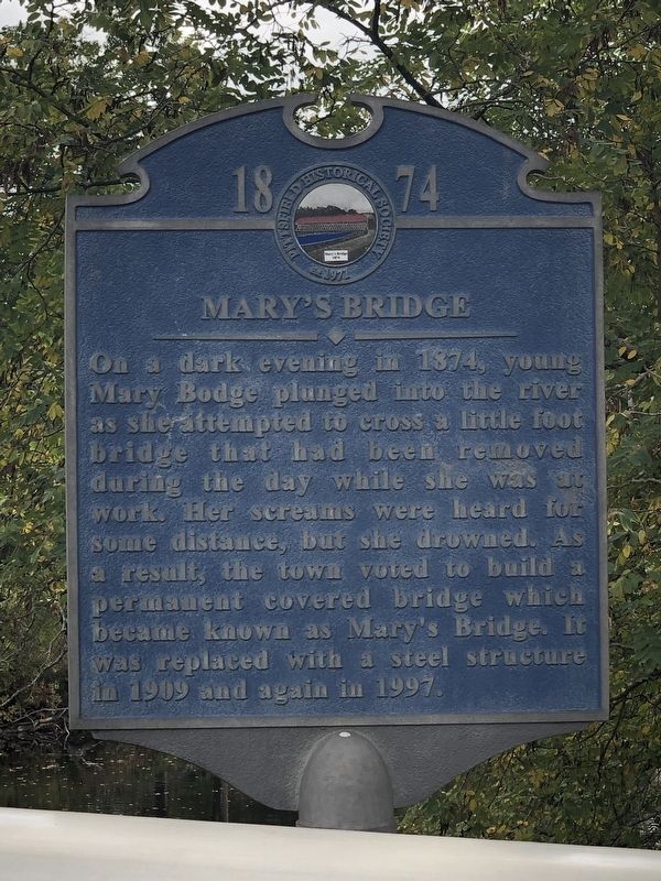 Mary's Bridge Marker. Click for full size. Mary's Bridge Marker image. Click for full size.