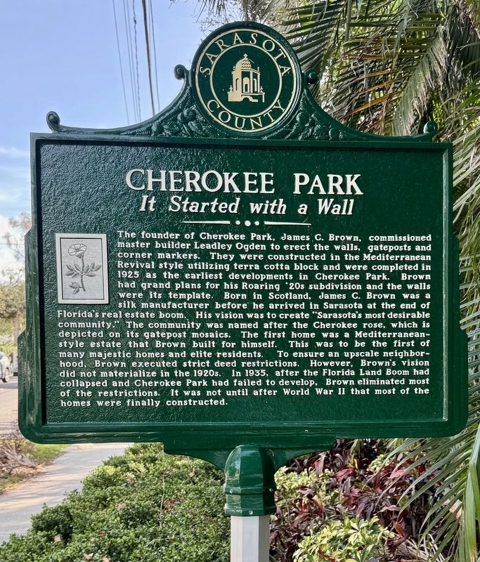 Cherokee Park Marker (side 1) image. Click for full size.