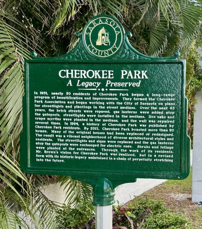 Cherokee Park Marker (side 2) image. Click for full size.