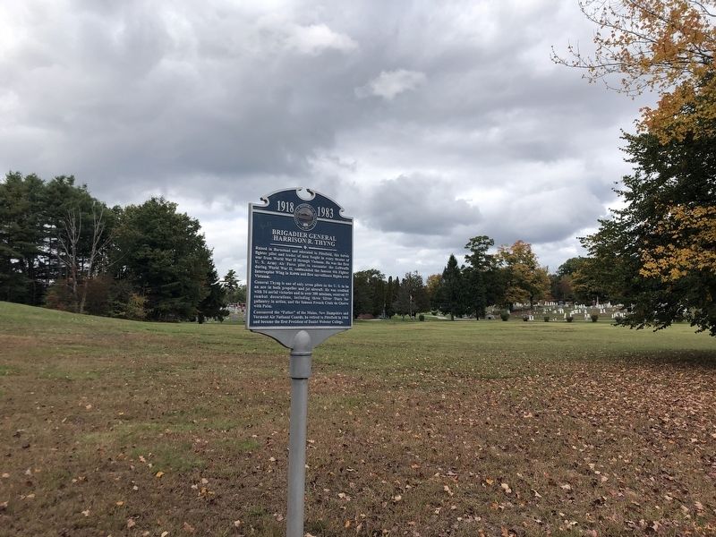 Brigadier General Harrison R. Thyng Marker. Click for full size. Brigadier General Harrison R. Thyng Marker image. Click for full size.