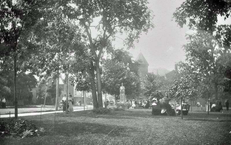 Marker detail: Central Park circa 1905 image. Click for full size.