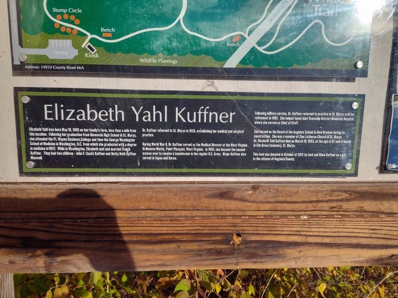 Elizabeth Yahl Kuffner Marker. Click for full size. Elizabeth Yahl Kuffner Marker image. Click for full size.