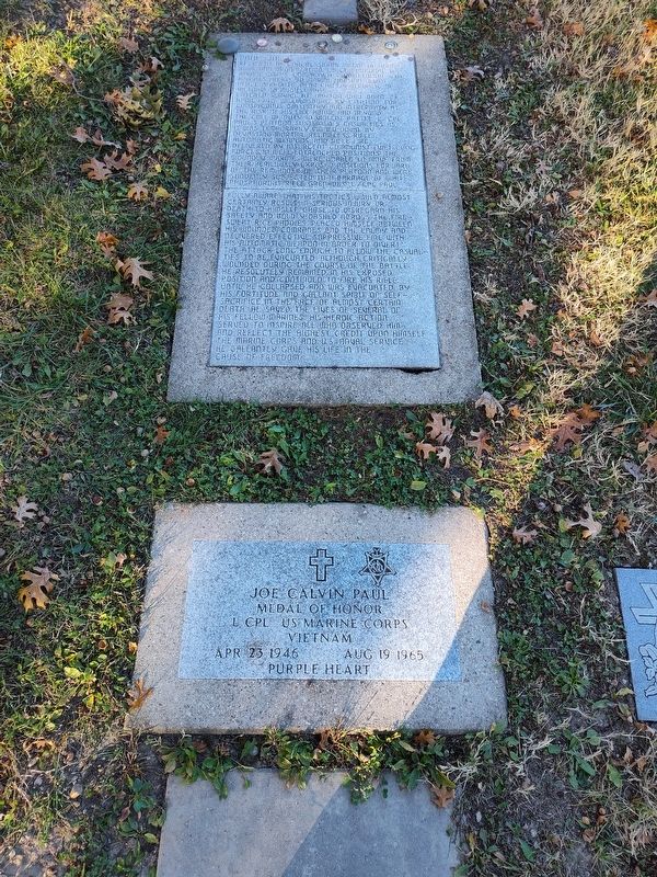 Joe Calvin Paul Marker & Grave Stone. Click for full size. Joe Calvin Paul Marker & Grave Stone image. Click for full size.