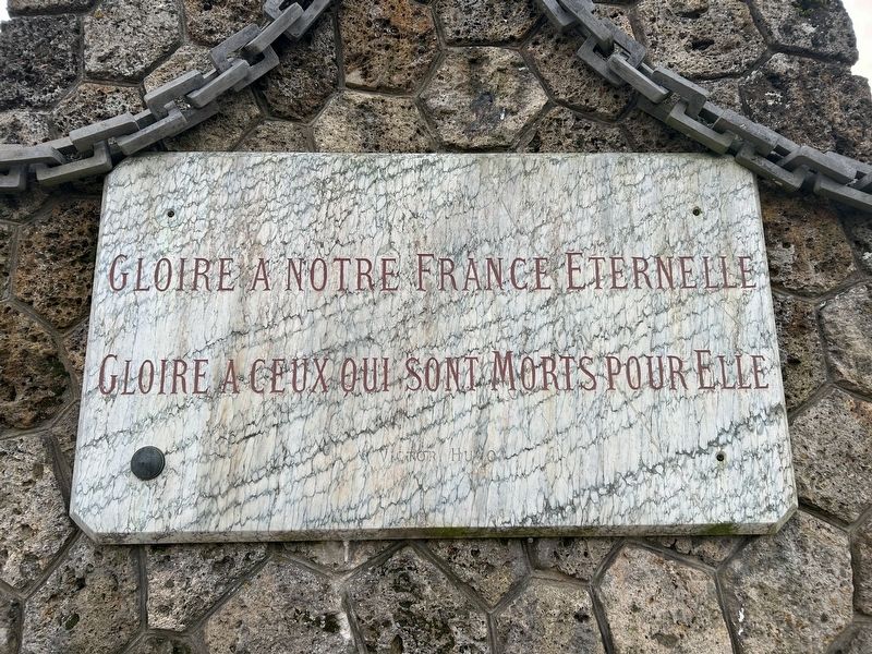 La Memoire / Memorial Marker, Side Two image. Click for full size.