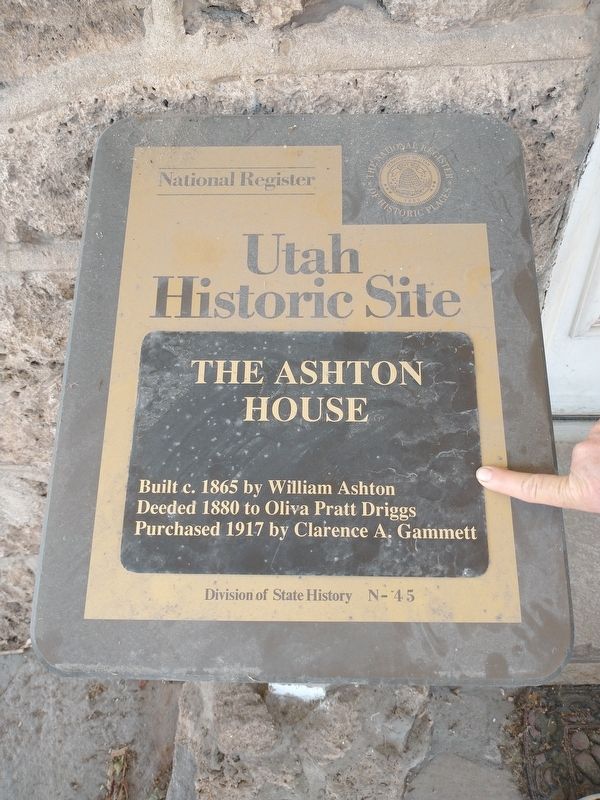 The Ashton House Marker image. Click for full size.