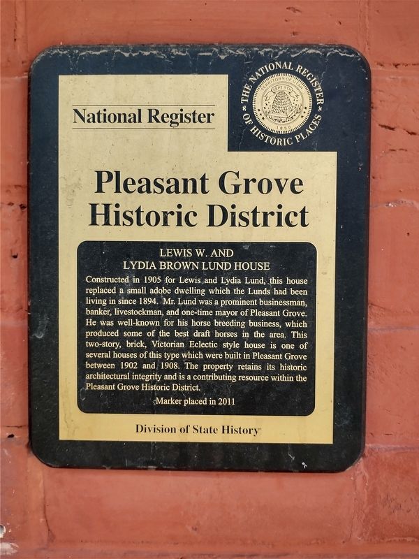 Lewis W. and Lydia Brown Lunch House Marker image. Click for full size.
