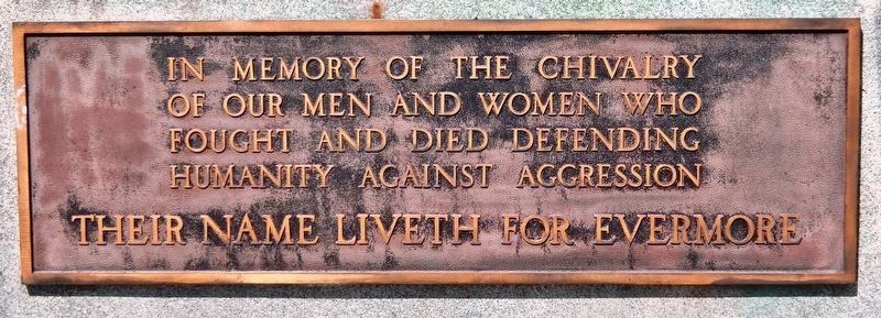 The Citizens' War Memorial Inscription image. Click for full size.